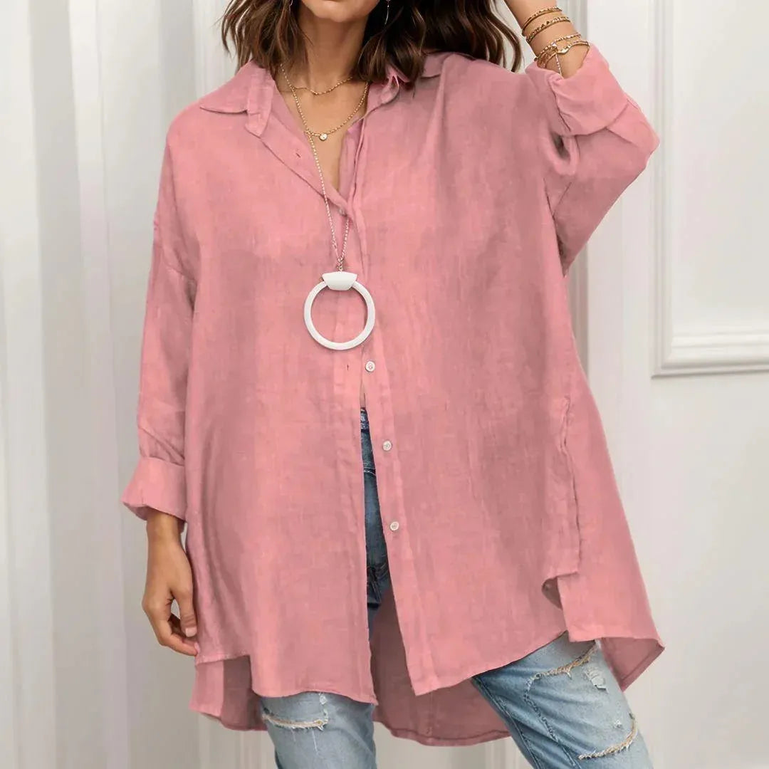 [Compre 1 e Leve 2] Camisa Saint-Tropez™ em Linho de Algodão com Design Oversized